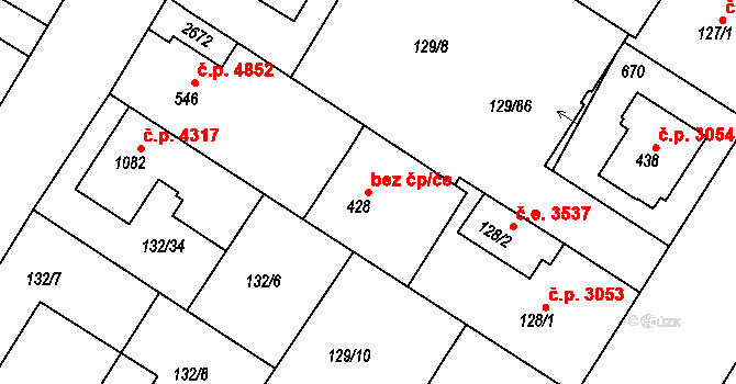 Jihlava 44515197 na parcele st. 428 v KÚ Bedřichov u Jihlavy, Katastrální mapa