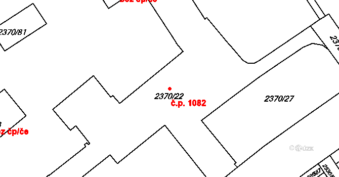 Předměstí 1082, Opava na parcele st. 2370/22 v KÚ Opava-Předměstí, Katastrální mapa