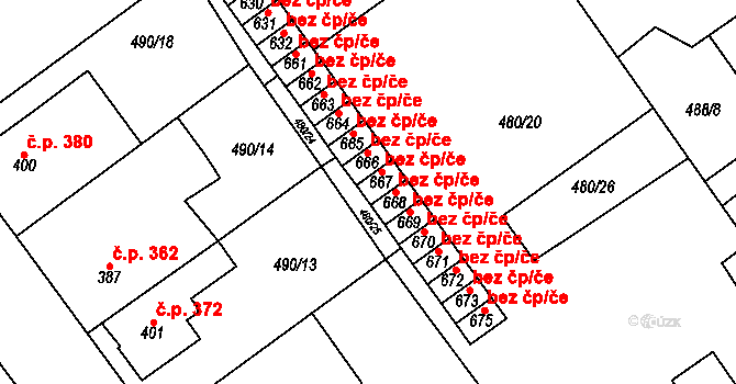 Kopidlno 45979197 na parcele st. 666 v KÚ Kopidlno, Katastrální mapa