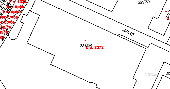 Předměstí 2273, Litoměřice na parcele st. 2213/6 v KÚ Litoměřice, Katastrální mapa