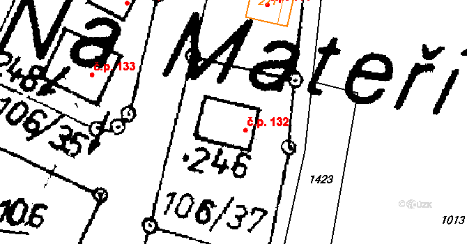 Heřmaň 132 na parcele st. 246 v KÚ Heřmaň, Katastrální mapa