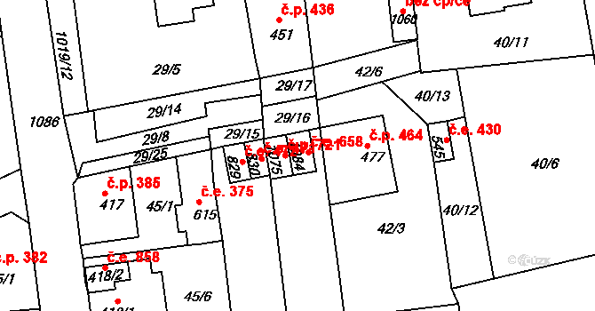Bohosudov 658, Krupka na parcele st. 1084 v KÚ Bohosudov, Katastrální mapa
