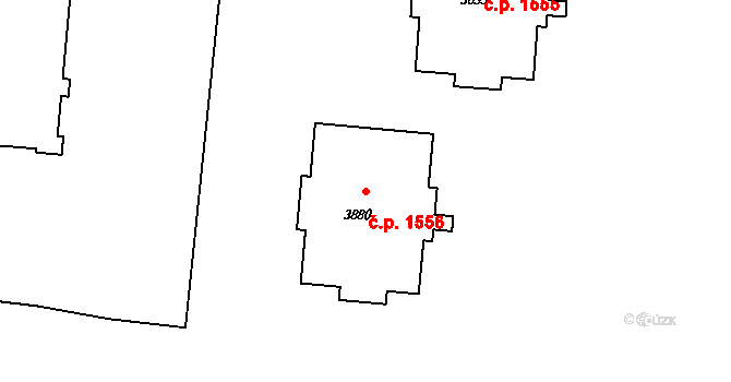 Rožnov pod Radhoštěm 1556 na parcele st. 3880 v KÚ Rožnov pod Radhoštěm, Katastrální mapa