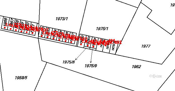Bystřice nad Pernštejnem 484 na parcele st. 1975/3 v KÚ Bystřice nad Pernštejnem, Katastrální mapa