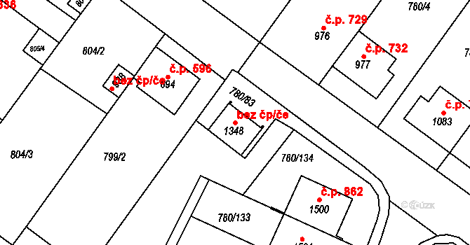 Náměšť nad Oslavou 38356198 na parcele st. 1348 v KÚ Náměšť nad Oslavou, Katastrální mapa