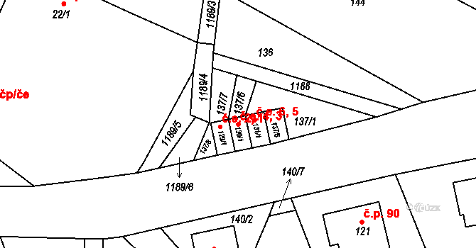 Řehořov 3,4, Kamenice na parcele st. 130/1 v KÚ Řehořov, Katastrální mapa