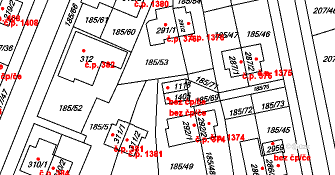 Sezimovo Ústí 47434198 na parcele st. 1118 v KÚ Sezimovo Ústí, Katastrální mapa