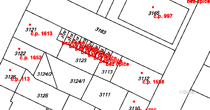 Litoměřice 47932198 na parcele st. 3114 v KÚ Litoměřice, Katastrální mapa
