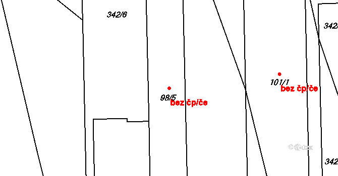 Lejšovka 48429198 na parcele st. 98/5 v KÚ Lejšovka, Katastrální mapa