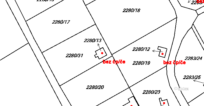 Dobruška 48487198 na parcele st. 2280/13 v KÚ Dobruška, Katastrální mapa