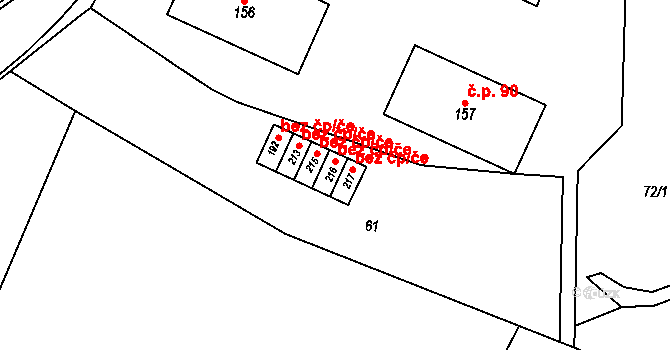 Tisová 48516198 na parcele st. 216 v KÚ Tisová u Tachova, Katastrální mapa