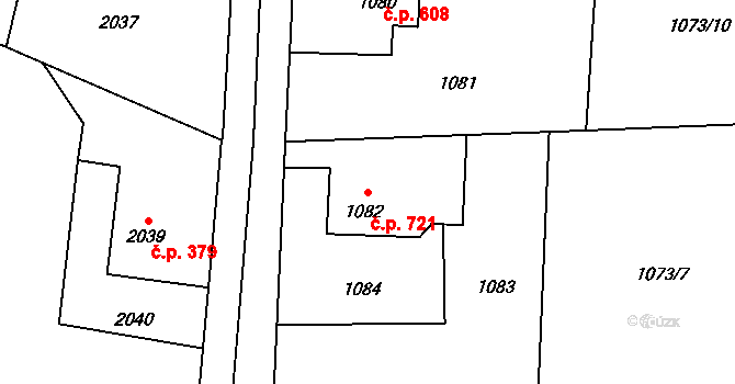 Dětmarovice 721 na parcele st. 1082 v KÚ Dětmarovice, Katastrální mapa