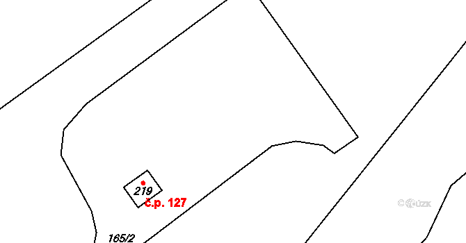 Bradlecká Lhota 109 na parcele st. 217 v KÚ Bradlecká Lhota, Katastrální mapa