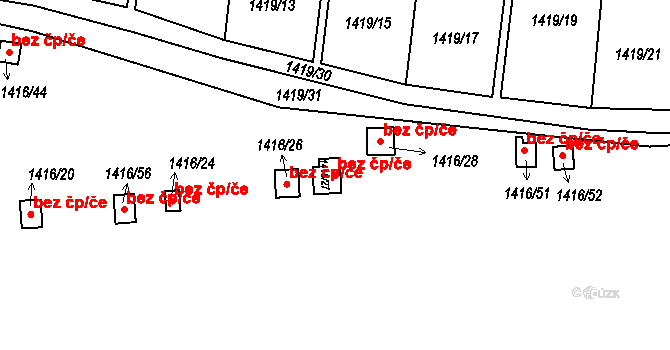 Šenov u Nového Jičína 38961199 na parcele st. 1416/27 v KÚ Šenov u Nového Jičína, Katastrální mapa