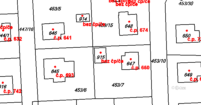 Blovice 39985199 na parcele st. 915 v KÚ Blovice, Katastrální mapa
