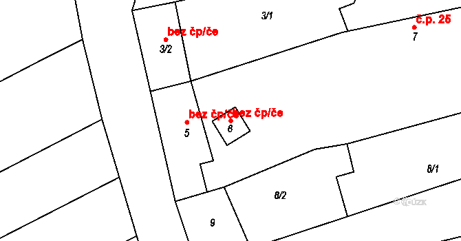 Džbánice 43311199 na parcele st. 6 v KÚ Džbánice, Katastrální mapa