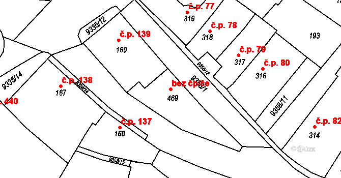 Slavonice 48872199 na parcele st. 469 v KÚ Slavonice, Katastrální mapa