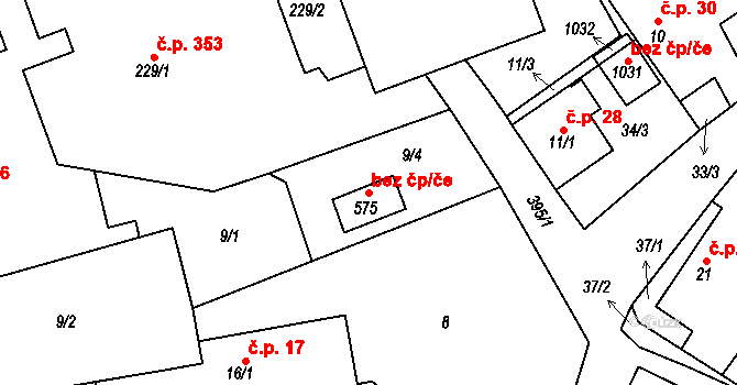 Třemošnice 50178199 na parcele st. 575 v KÚ Třemošnice nad Doubravou, Katastrální mapa