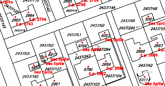 Hodonín 78217199 na parcele st. 9788 v KÚ Hodonín, Katastrální mapa