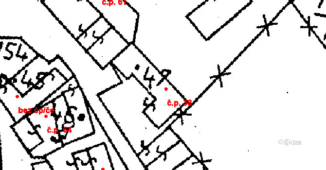 Klucké Chvalovice 38, Zbýšov na parcele st. 47 v KÚ Klucké Chvalovice, Katastrální mapa