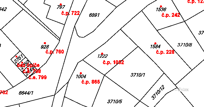 Kraslice 1052 na parcele st. 1222 v KÚ Kraslice, Katastrální mapa