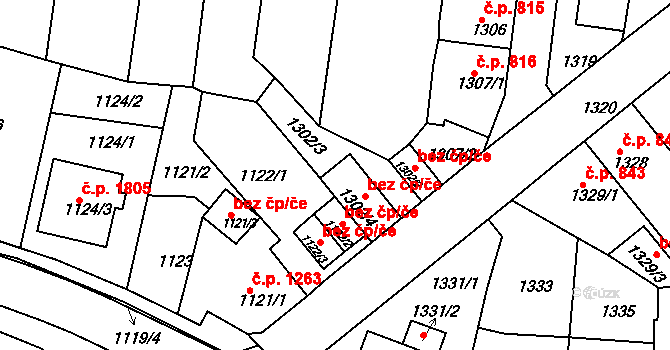 Tachov 38785200 na parcele st. 1302/4 v KÚ Tachov, Katastrální mapa