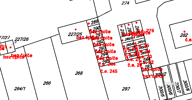 Velké Opatovice 41990200 na parcele st. 293 v KÚ Velké Opatovice, Katastrální mapa
