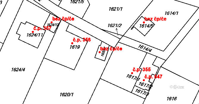 Příbram 44466200 na parcele st. 1620/2 v KÚ Příbram, Katastrální mapa