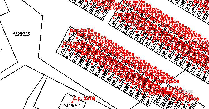 Sokolov 49732200 na parcele st. 1525/215 v KÚ Sokolov, Katastrální mapa