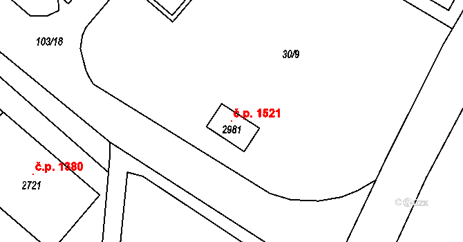 Neratovice 1521 na parcele st. 2981 v KÚ Neratovice, Katastrální mapa