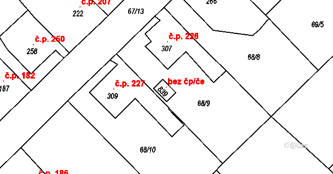 Trnová 118312201 na parcele st. 839 v KÚ Trnová u Plzně, Katastrální mapa