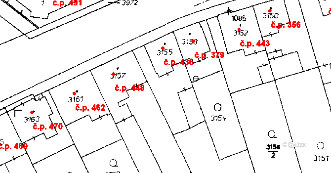 Poděbrady III 436, Poděbrady na parcele st. 3155 v KÚ Poděbrady, Katastrální mapa