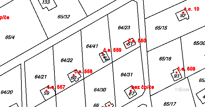 Dobkov 559, Chotěboř na parcele st. 144 v KÚ Dobkov, Katastrální mapa
