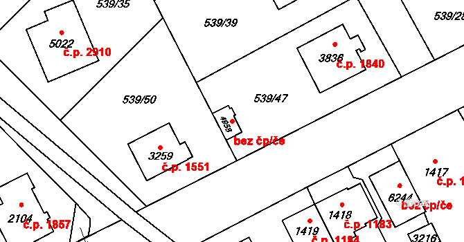 Šumperk 39033201 na parcele st. 4958 v KÚ Šumperk, Katastrální mapa