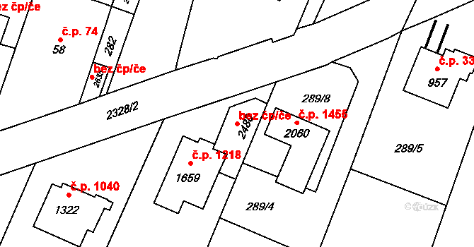 Opava 41431201 na parcele st. 2480 v KÚ Kateřinky u Opavy, Katastrální mapa