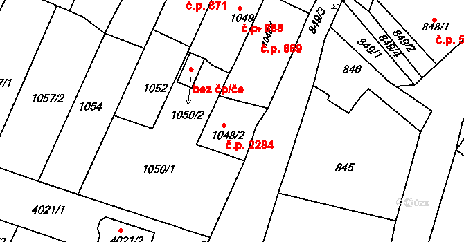 Tachov 2284 na parcele st. 1048/2 v KÚ Tachov, Katastrální mapa