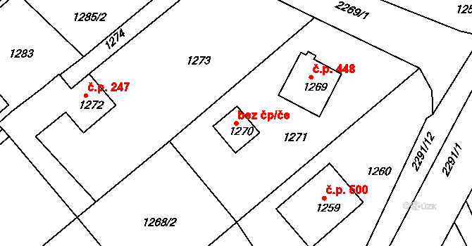 Ostrava 43902201 na parcele st. 1270 v KÚ Krásné Pole, Katastrální mapa