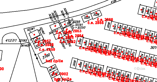 Podlesí 2824, Havířov na parcele st. 3169 v KÚ Bludovice, Katastrální mapa