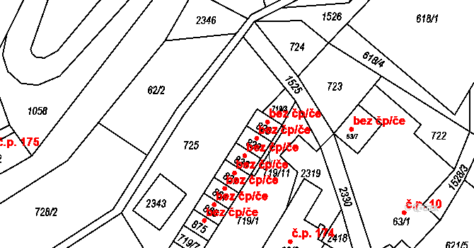 Hanušovice 44874201 na parcele st. 828 v KÚ Hanušovice, Katastrální mapa