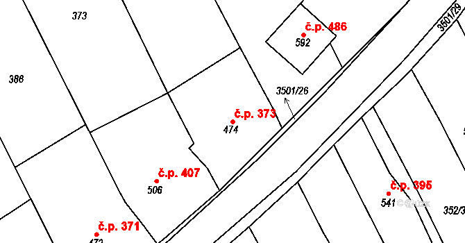 Březolupy 373 na parcele st. 474 v KÚ Březolupy, Katastrální mapa