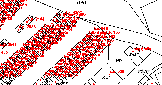 Sezimovo Ústí 47437201 na parcele st. 637 v KÚ Sezimovo Ústí, Katastrální mapa