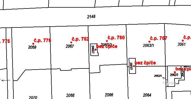 Kravaře 47619201 na parcele st. 2065/2 v KÚ Kravaře ve Slezsku, Katastrální mapa