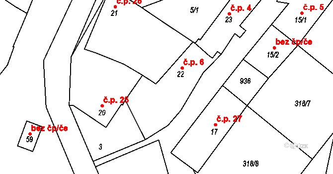 Mišovice 4 na parcele st. 23 v KÚ Mišovice, Katastrální mapa