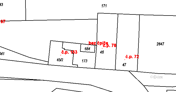 Čechtice 96032201 na parcele st. 684 v KÚ Čechtice, Katastrální mapa