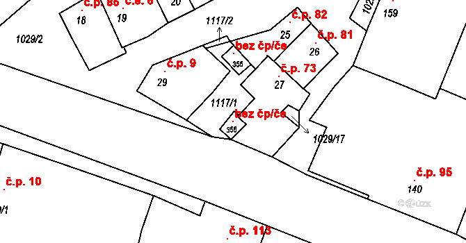 Černuc 96958201 na parcele st. 356 v KÚ Černuc, Katastrální mapa
