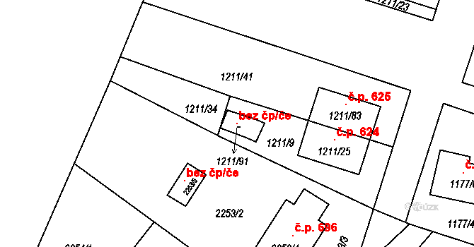 Velké Opatovice 99958201 na parcele st. 1211/91 v KÚ Velké Opatovice, Katastrální mapa