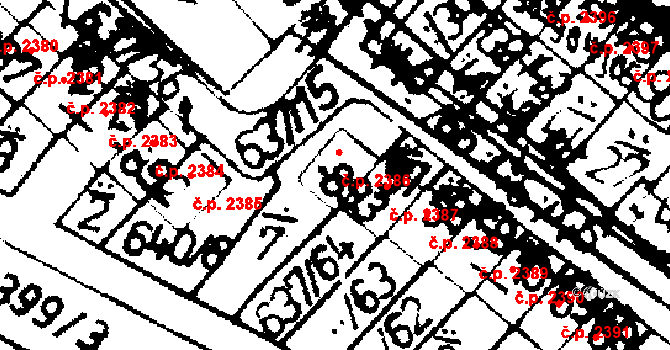 Podlusky 2386, Roudnice nad Labem na parcele st. 893 v KÚ Podlusky, Katastrální mapa