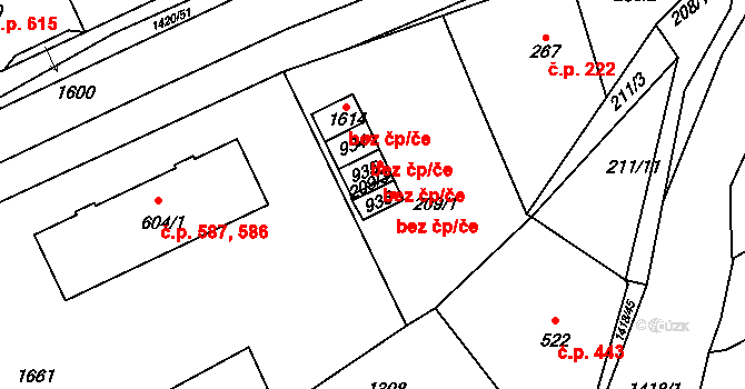Blovice 39991202 na parcele st. 936 v KÚ Blovice, Katastrální mapa