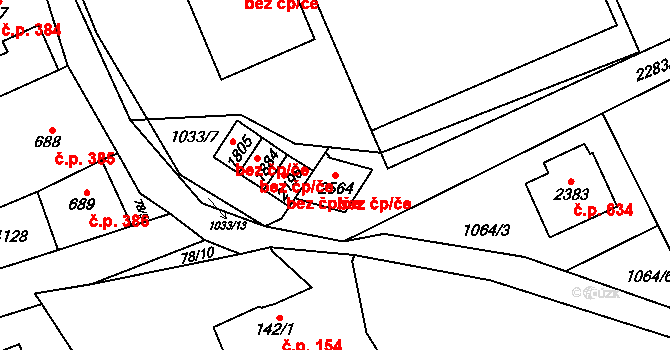 Lomnice nad Popelkou 41662202 na parcele st. 2564 v KÚ Lomnice nad Popelkou, Katastrální mapa