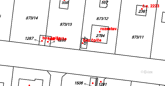Plzeň 46476202 na parcele st. 1677 v KÚ Valcha, Katastrální mapa
